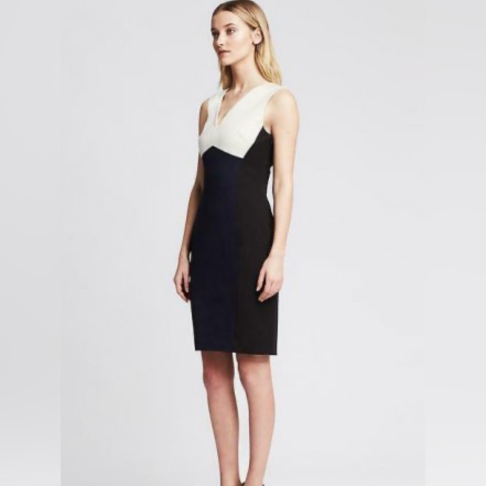 Banana Republic Sloan color-block cutout Sheath Dress NWT